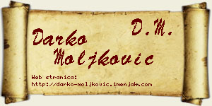 Darko Moljković vizit kartica